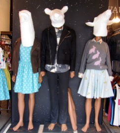 three mannequins